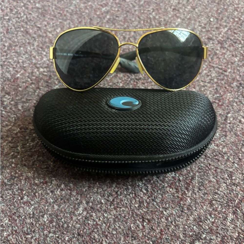 Costa Gold Frame Sunglasses with Black Temples